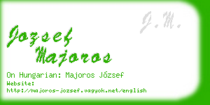 jozsef majoros business card